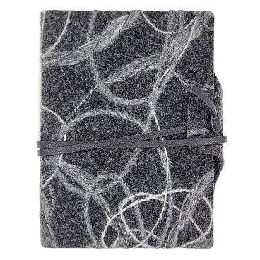 Блокнот Brunnen Бижу, на завязках, клетка, 80 гр/м2, 9.5 х 12.8 см, 96 листов Графит - 1